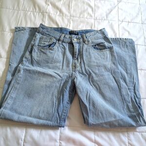 Wide Leg Shein Heavy Cotton Light Wash Jeans